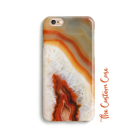 Geode Phone Case Copper Agate Phone Case Gemstone Crystal