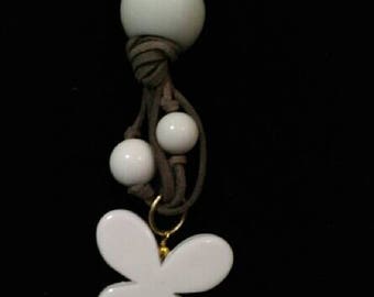 Butterfly leather necklace