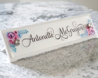 Personalized Desk Name Plate for Sign Decor - 10 x 2.5 inches - Office Accessories - Popular Graduation and Christmas Gift Idea