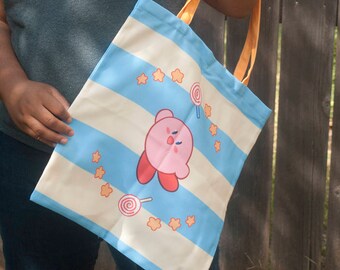 Kirby Striped Zipper Tote Bag