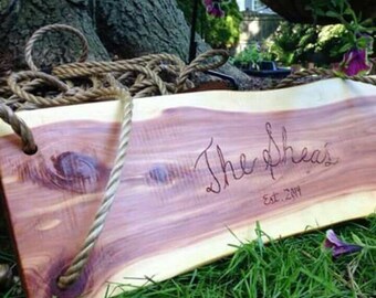 Solid Cedar Tree Swing