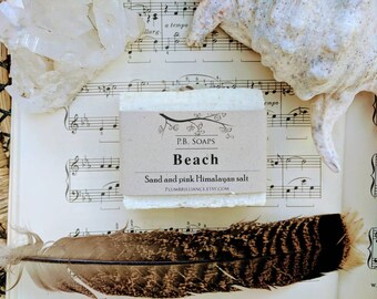 Beach Soap - sand, pink Himalayan salt, exfoliating and detoxifying