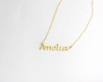 Name Necklace, Personalized Name Necklace, Custom Name Necklace, My Name Necklace, Dainty Name Necklace, Mom Jewelry, Gift for Mother SN0224