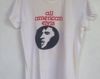 Rare vintage Elvis Presley all american elvis 60s 70s tshirt M