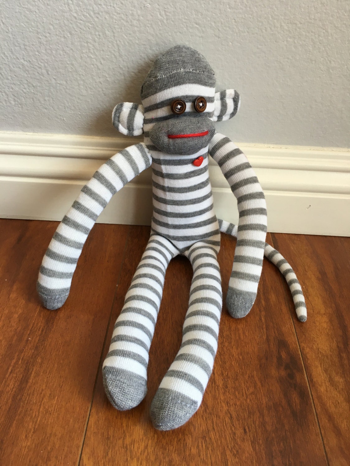 striped sock monkey