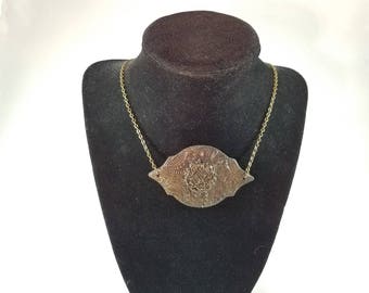 Antique Copper tree of life pendant