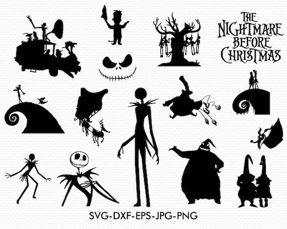 The nightmare before christmas silhouettes svg The nightmare