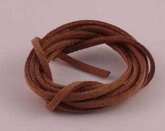 3mm x 1.5 mm light brown suede cord