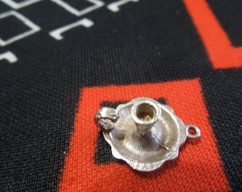 Sterling Candle Holder Charm Silver Candlestick Holder for Bracelet from Charmhuntress 05109