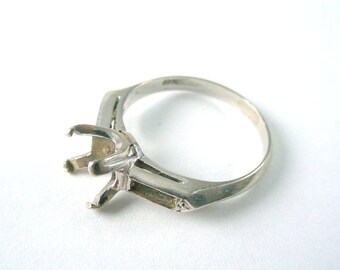 Art Deco Platinum Engagement Ring Mounting