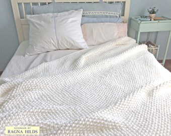Shetland bedspread White approx. 130 cm x 180 cm