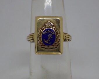 Vintage 10k gold RCNVR Ring (Royal Canadian Navy Volunteer Reserve)
