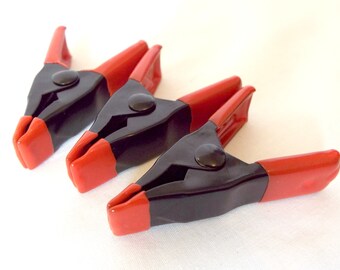 Metal Spring Clamps, Set of 3, 2 Inch Clamps, Jewelry Clamps, Rubber Coated, Rubber Tip Clamps, Quality Jewelry Tool, 3 Clamps, UK Seller