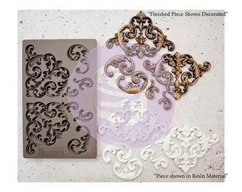 Hollybrook Ironwork Redesign Mould - FREE SHIPPING, Mixed Media, Decor Mould, Food Safe, Silicone Mould, Vintage Art, Item: 655350632342
