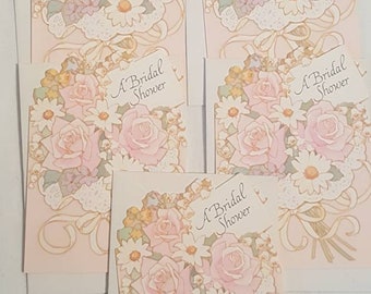 Vintage 1970s Hallmark Bridal Shower Invitations