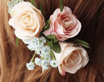 wedding hair accessories, flower hairpiece, Bridal hair accessories, wedding headpiece, flower hair comb, wedding hair comb