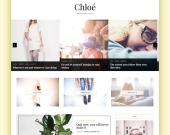 Responsive Blogger Template - "Chloe" | Blogger Template Boho, Blogger Template Fashion, Blogger Template Lifestyle, Blog Design Website