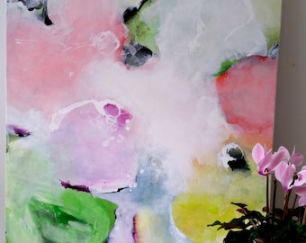 Pastel Painting, Abstract Painting, Pastel Colours, Flowers, Original Art, Trish Callaghan, Floral, Abstract Art, Abstract Painting Wall Art