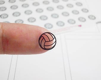 CLEAR Volleyball Ball Planner Stickers, Sport, Workout, Team, Game, Erin Condren Planner Stickers, Happy Planner Stickers (st40#)