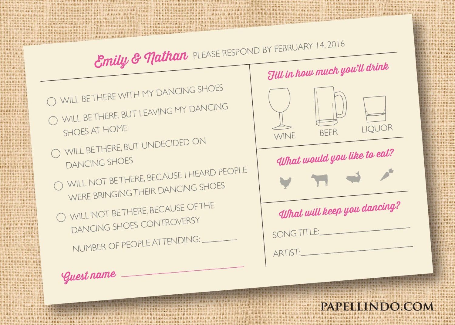 funny wedding mad libs reply rsvp card digital file diy wedding replies
