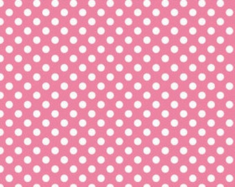 Hot Pink Small Dots Fabric by Riley Blake Designs - by the Yard - 1 Yard - Pink Dots - C350-70