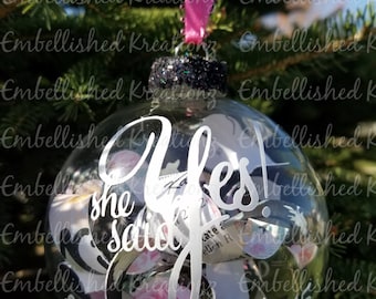 Personalized Wedding Shower Ornament/She Said Yes/Bride to Be