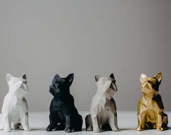 Concrete frenchie, French bulldog, concrete dog, statue