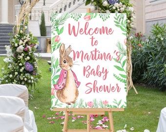 Printable Baby Shower sign, Peter Rabbit Welcome sign, Printable Baby Shower Welcome sign, Peter Rabbit decor, Peter Rabbit baby shower sign