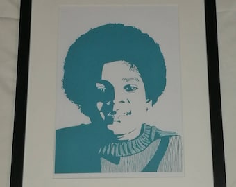 Framed giclée print of Michael Jackson