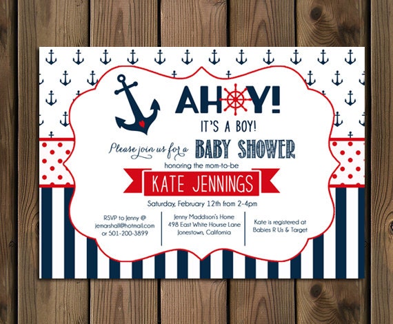 Nautical Baby Boy Shower Invitations 9