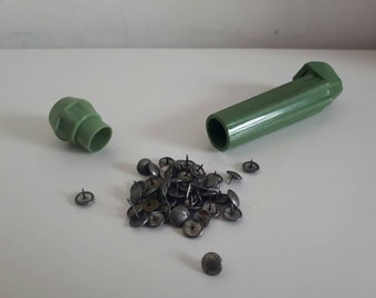 Vintage Drawing Pin Storage and Removal Pen Jade Green