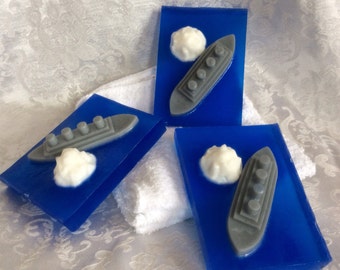Titanic Soap, battleship soap, childrens soap, soap for the sink, fun soap, whimsical soap, party favors