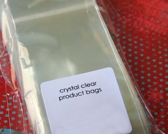 QTY 300 Ultra Clear Bags - Acid and Lignin Free - 2.5 inch x 3.5 inch plus Hanging Tab