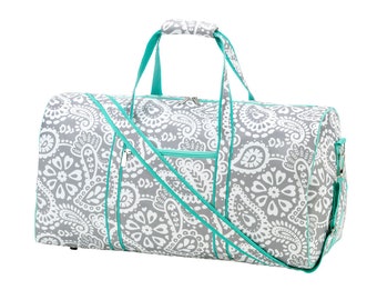 Parker Paisley Duffel Bag| Monogrammed Duffel| Paisley Print Personalized Duffel| Monogrammed Duffel Bag| Travel Duffel Bag| Kids Duffel|