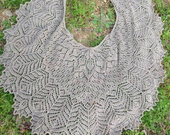 Hand Knit Alpaca Lace Shawl