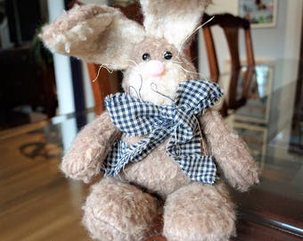 Super Cute Country Decor Stuffed Rabbit - Easter Bunny Rabbit Plushie