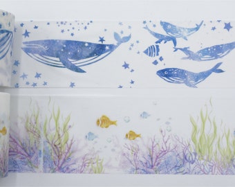 Whale/Underwater world Washi Tape/Deco Masking Tape/Planner Sticker/ Deco tape TZ2621