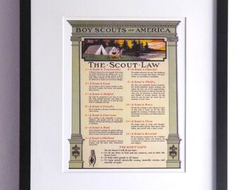 Cub Scout Oath Law and Motto Cards Instant Printable
