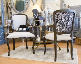 Pair of vintage bergere chairs