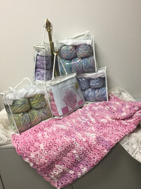 Lacy Waves Crocheted Baby Afghan Kit