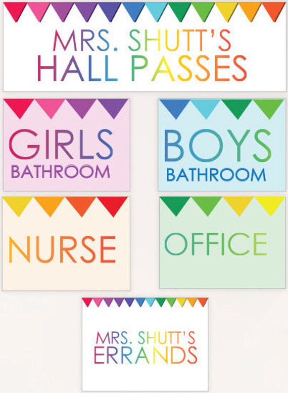 bathroom passes printable