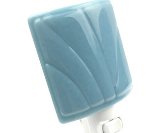 Night Light, Wedgewood Blue, Home Accent, Modern Stained Glass