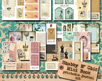 Shabby N Chic - Printable Junk Journal Kit