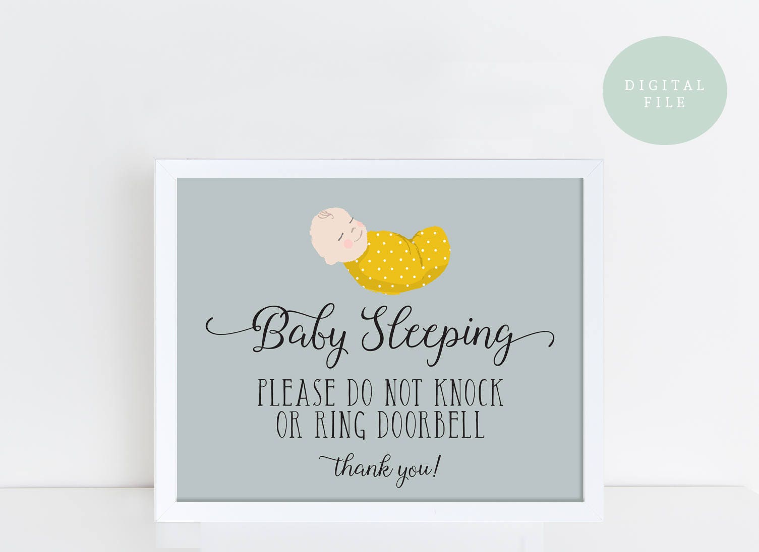 PRINTABLE baby sleeping sign nap sign baby napping please do