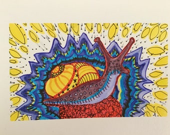 Handmade Snail Card