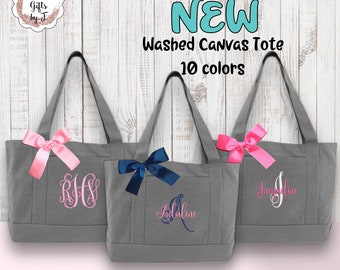 Bridesmaid Tote Bags, Maid of Honor Tote, Personalized Bridesmaid Bags, Bridal Party Bridesmaid Gifts Canvas Tote