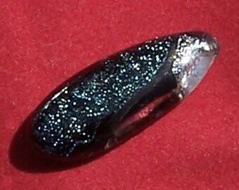 Dichroic Glass Cabochon - Handmade Teal by JewelryArtistry - DC36