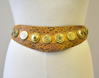 1990s Leatherock Studded Leather Belt