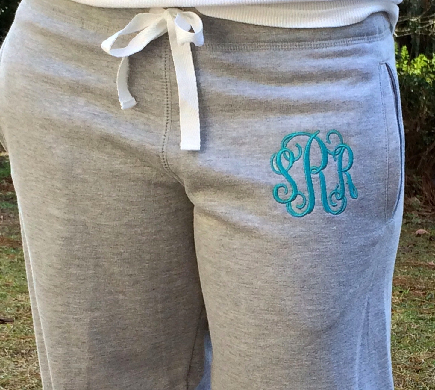 monogrammed sweatpants