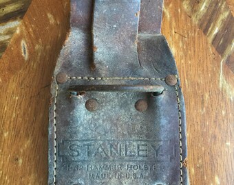 Vintage Leather Hammer Holster Stanley HH2 /Carpentry/Framing/Wood Working/Woodsmithy/Tradesman/Made in USA